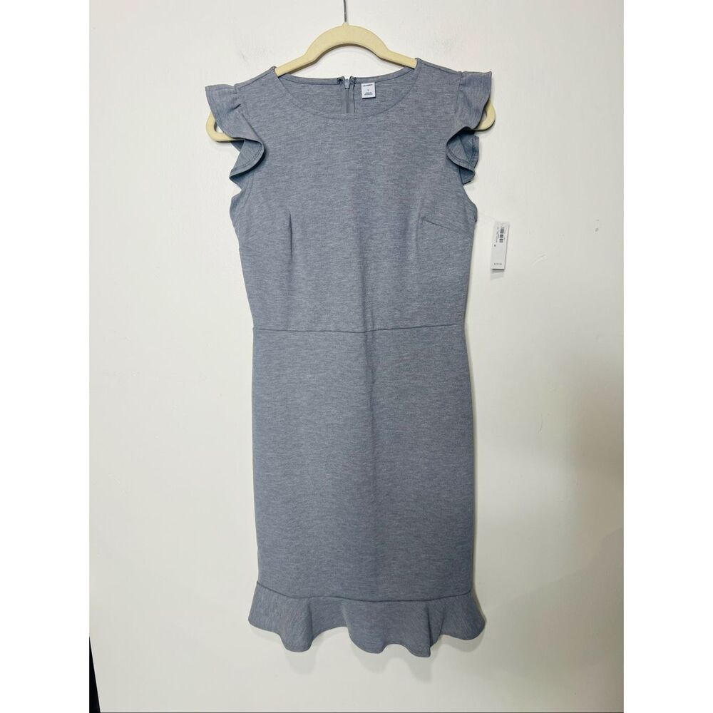 Old Navy Gray Ruffle Tank Sleeve Dress NWT! Sz Small